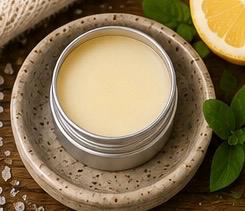 Lemon Lip Balm – Zesty Natural Lip Moisturiser, Vegan Handmade Lip Care, 15ml Tin