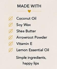 Lemon Lip Balm – Zesty Natural Lip Moisturiser, Vegan Handmade Lip Care, 15ml Tin