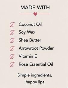 Rose Lip Balm – Floral Natural Lip Care, Nourishing Vegan Balm, Handmade Pamper Gift, 15ml Tin