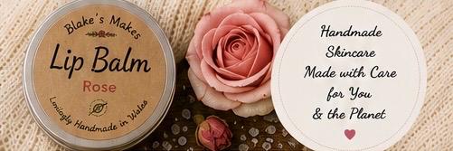 Rose Lip Balm – Floral Natural Lip Care, Nourishing Vegan Balm, Handmade Pamper Gift, 15ml Tin