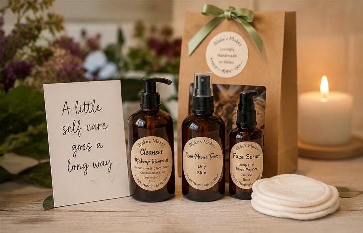Build Your Own Skincare Gift Bag | Cleanser, Toner & Face Serum | Handmade in Wales