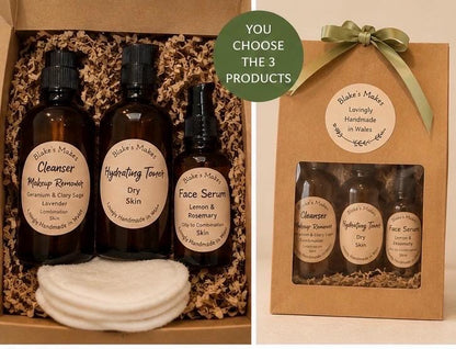 Build Your Own Skincare Gift Bag | Cleanser, Toner & Face Serum | Handmade in Wales