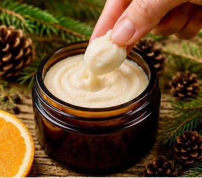 Forest Walk Body Butter 90g | Pine Cedarwood Sweet Orange & Black Pepper | Essential Oil Skincare | Handmade in Wales