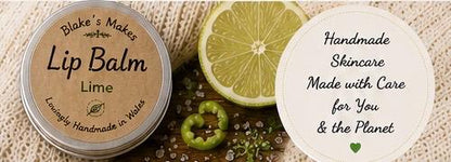 Lime Lip Balm – Fresh Citrus Lip Care, Nourishing Vegan Balm, Handmade in Wales, 15ml