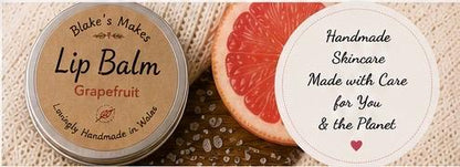 Grapefruit Lip Balm – Fruity Citrus Lip Moisturiser, Natural Vegan Lip Care, Handmade 15ml Tin