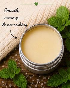 Spearmint Lip Balm – Fresh Mint Lip Care, Nourishing Vegan Balm for Dry Lips, Handmade 15ml Tin